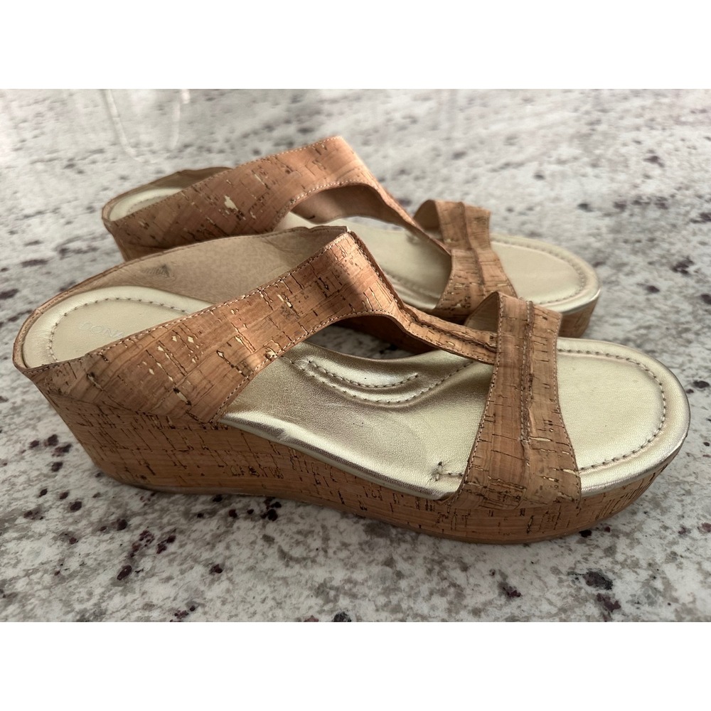 Donald J Pliner cork wedge sandals Sz 9.5 9 1/2